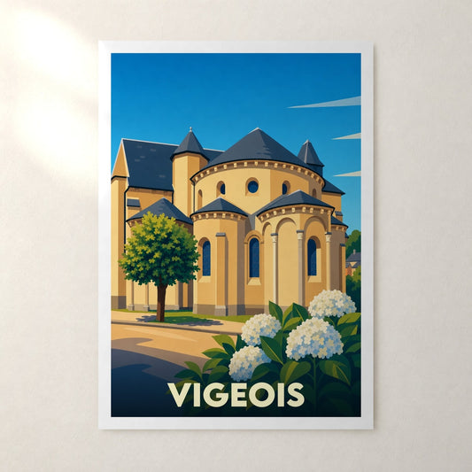 Affiche Vigeois – sans cadre, accrochée au mur