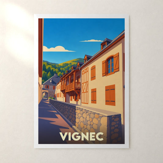 Affiche Vignec – sans cadre, accrochée au mur