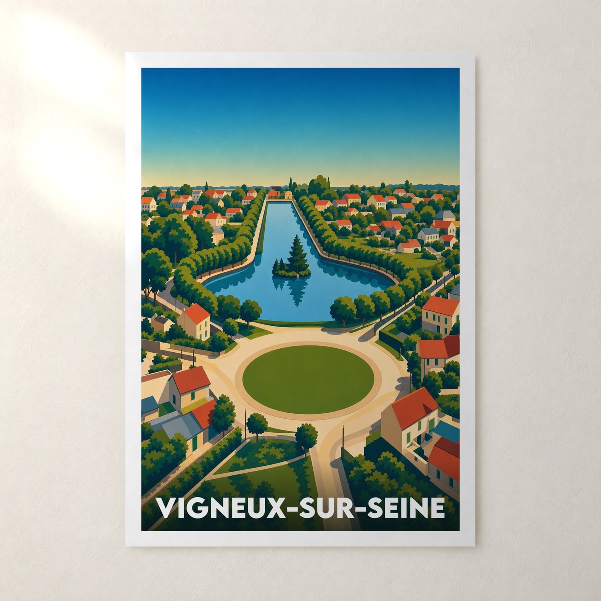 Affiche Vigneux-sur-Seine – sans cadre, accrochée au mur