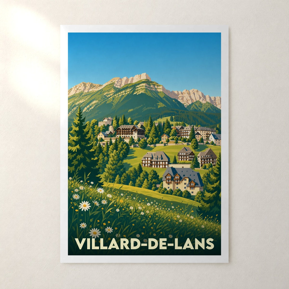 Affiche Villard-de-Lans – sans cadre, accrochée au mur