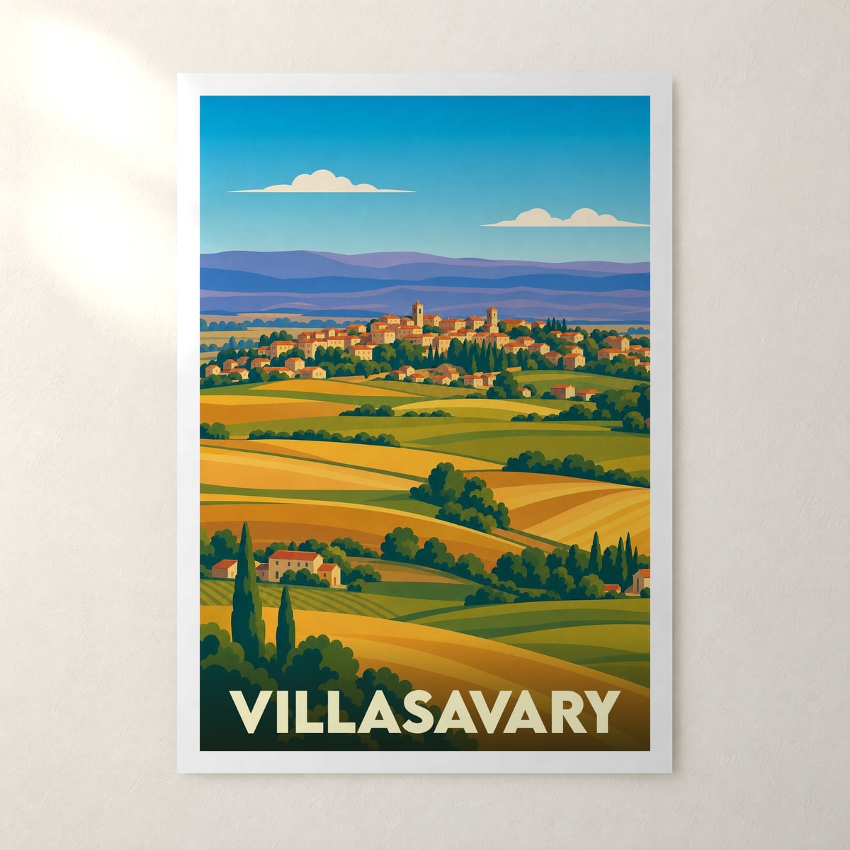 Affiche Villasavary – sans cadre, accrochée au mur