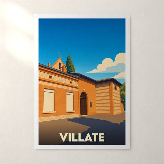 Affiche Villate – sans cadre, accrochée au mur