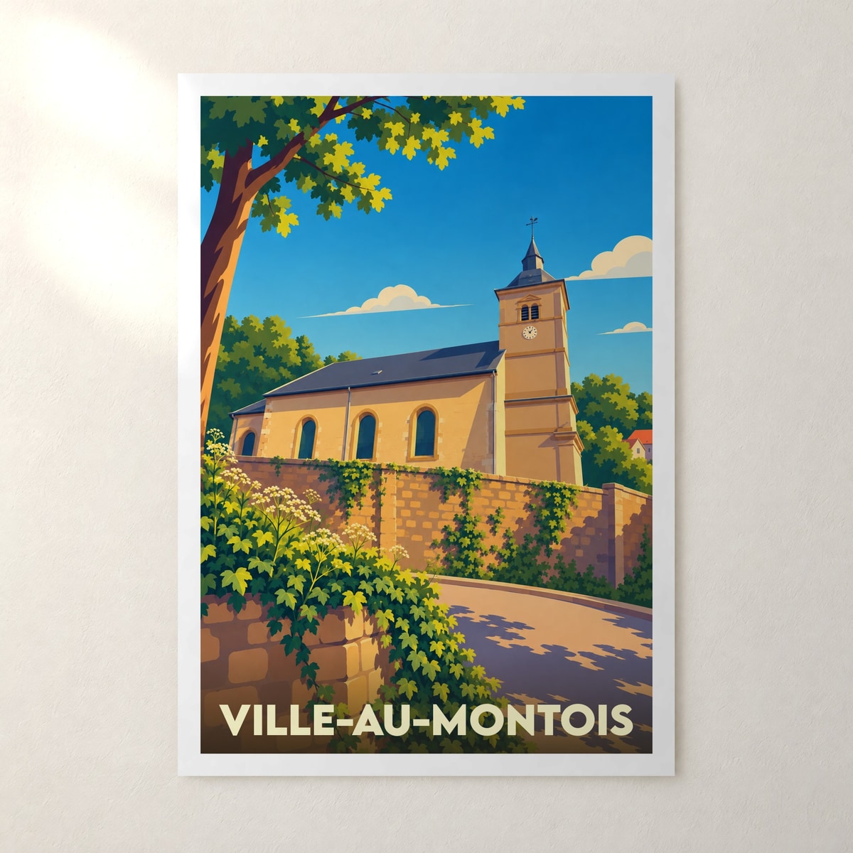 Affiche Ville-au-Montois – sans cadre, accrochée au mur