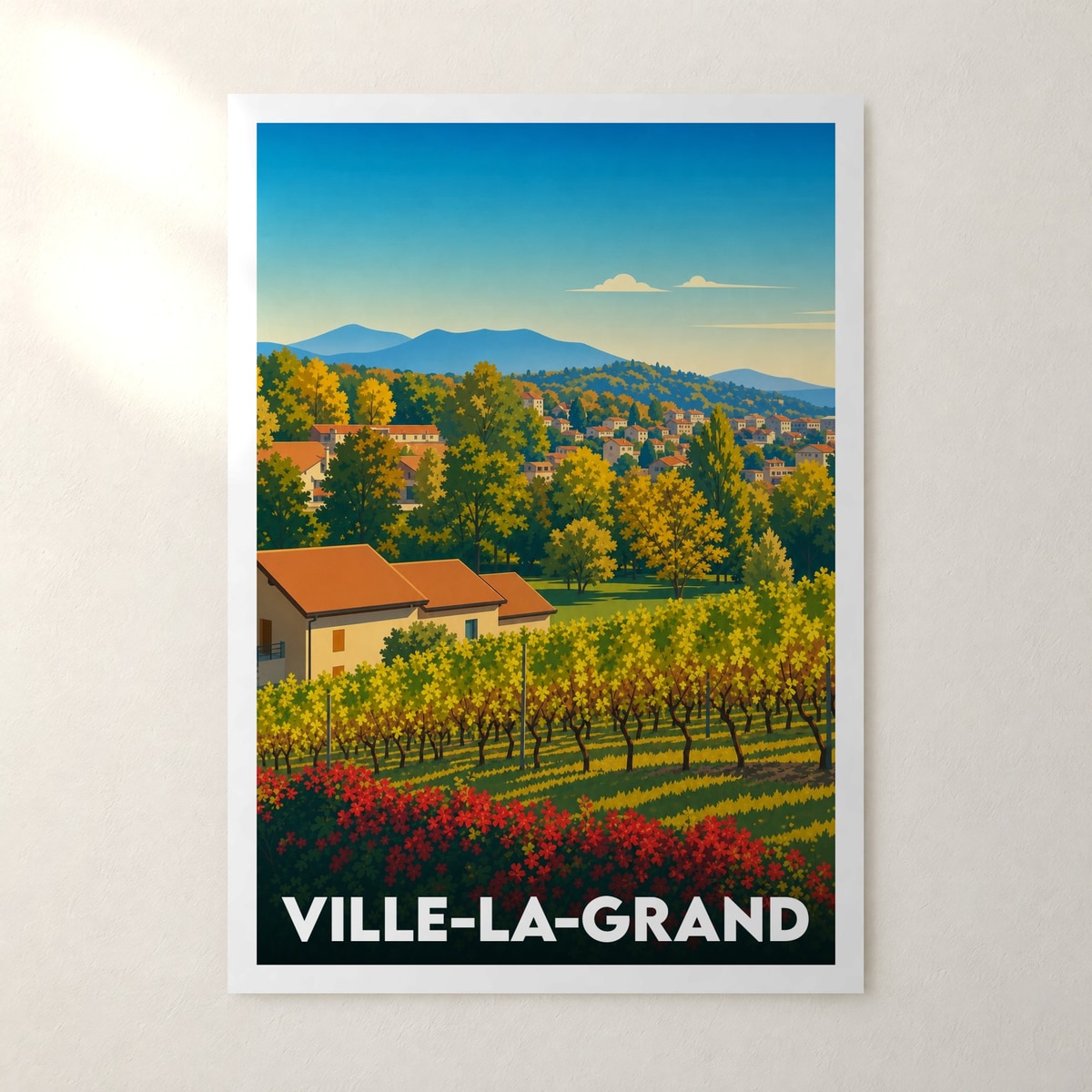 Affiche Ville-la-Grand – sans cadre, accrochée au mur