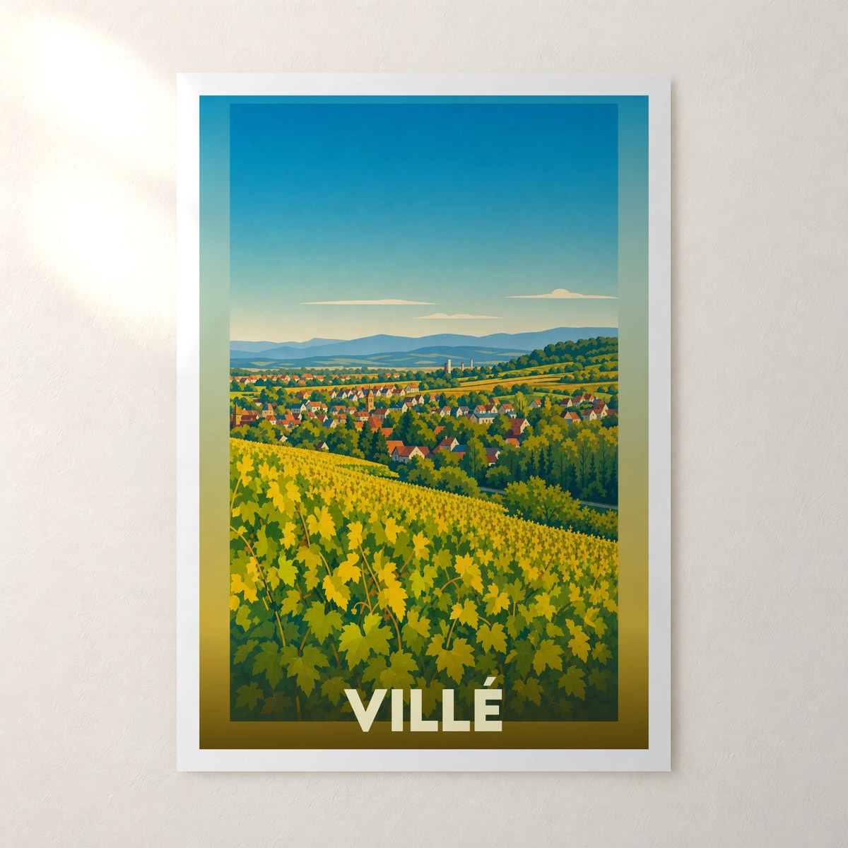 Affiche Villé – sans cadre, accrochée au mur