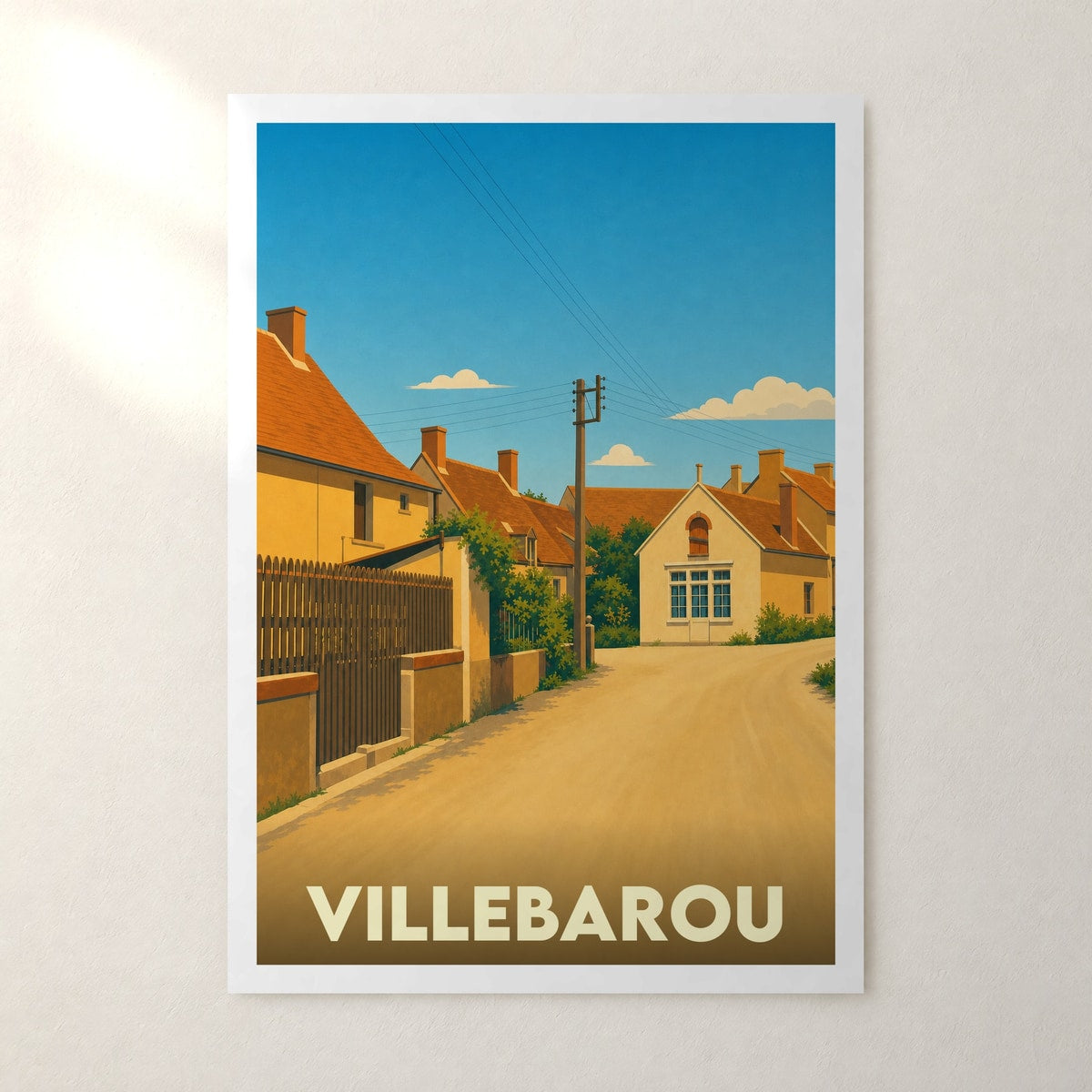 Affiche Villebarou – sans cadre, accrochée au mur