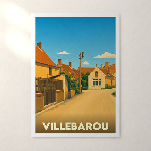 Affiche Villebarou – sans cadre, accrochée au mur