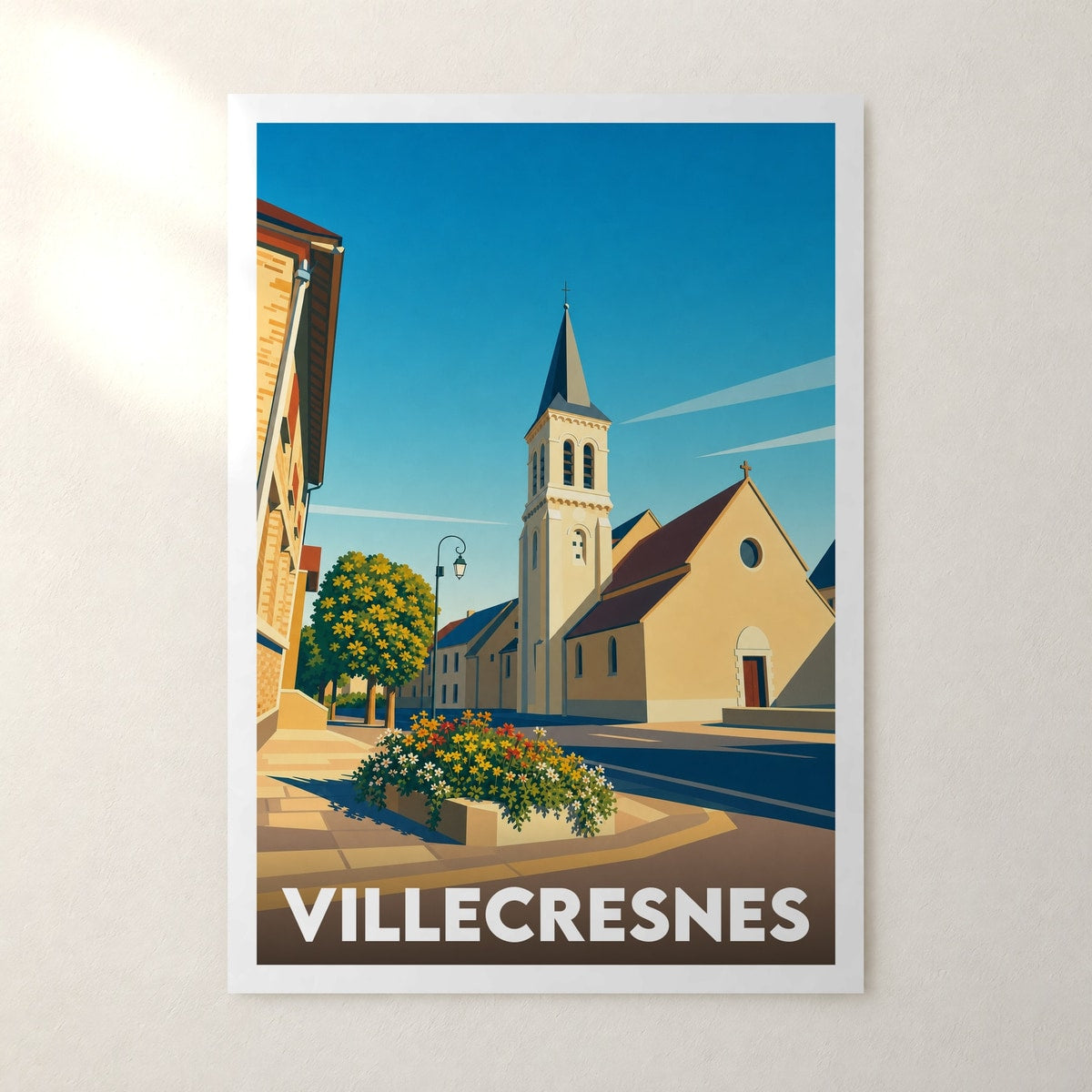 Affiche Villecresnes – sans cadre, accrochée au mur