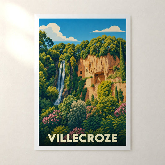 Affiche Villecroze – sans cadre, accrochée au mur