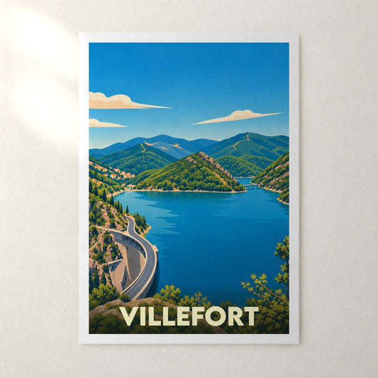 Affiche Villefort (Lozère) – sans cadre, accrochée au mur