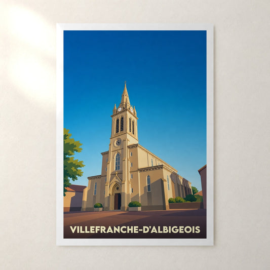 Affiche Villefranche-d'Albigeois – sans cadre, accrochée au mur