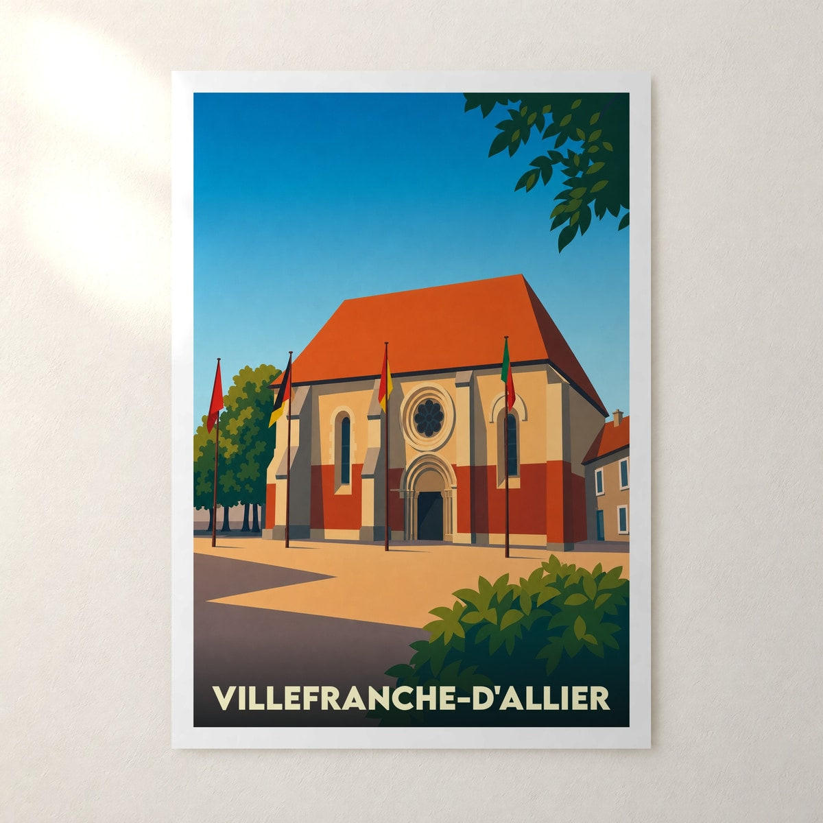 Affiche Villefranche-d'Allier – sans cadre, accrochée au mur