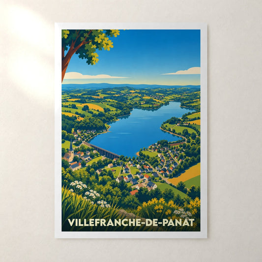 Affiche Villefranche-de-Panat – sans cadre, accrochée au mur