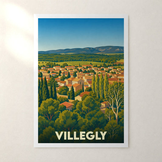 Affiche Villegly – sans cadre, accrochée au mur