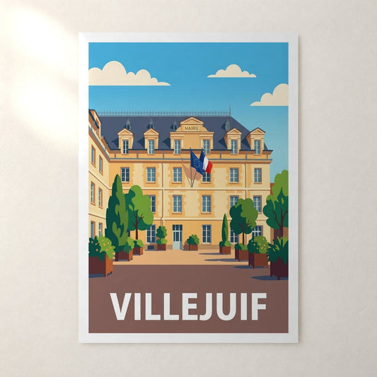Affiche Villejuif – sans cadre, accrochée au mur
