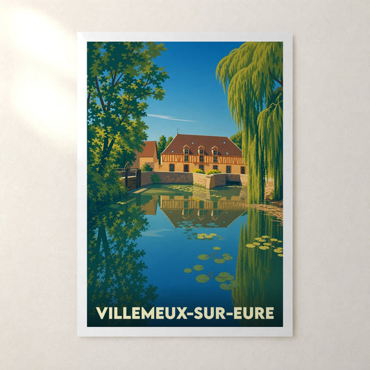 Affiche Villemeux-sur-Eure – sans cadre, accrochée au mur