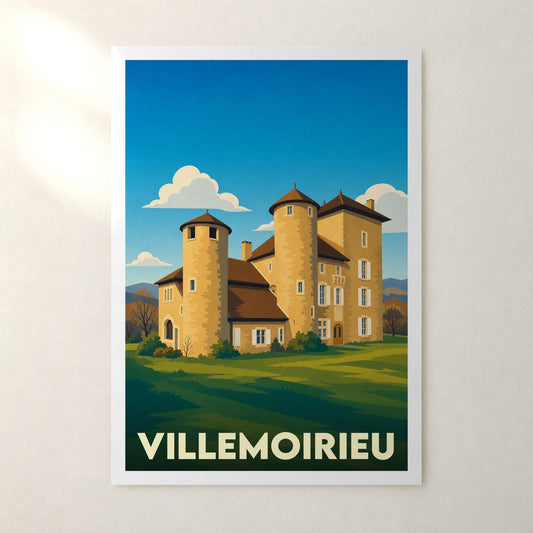 Affiche Villemoirieu – sans cadre, accrochée au mur