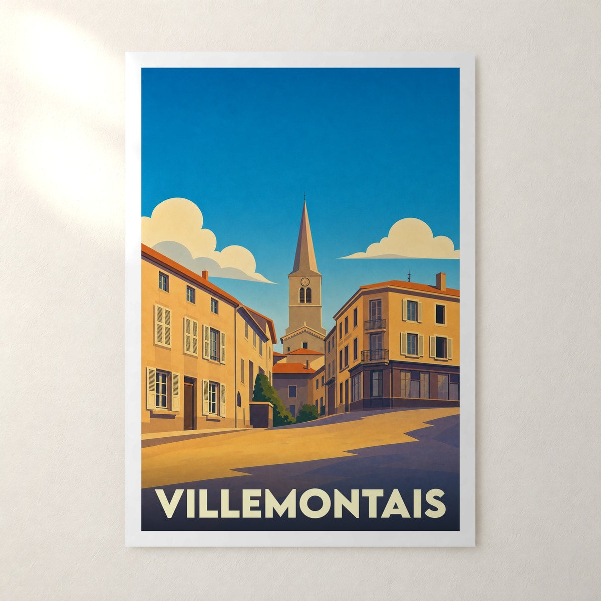 Affiche Villemontais – sans cadre, accrochée au mur
