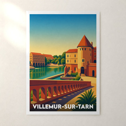 Affiche Villemur-sur-Tarn – sans cadre, accrochée au mur