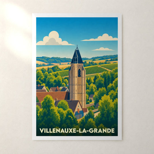 Affiche Villenauxe-la-Grande – sans cadre, accrochée au mur