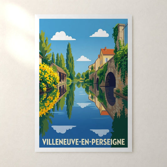 Affiche Villeneuve-en-Perseigne – sans cadre, accrochée au mur