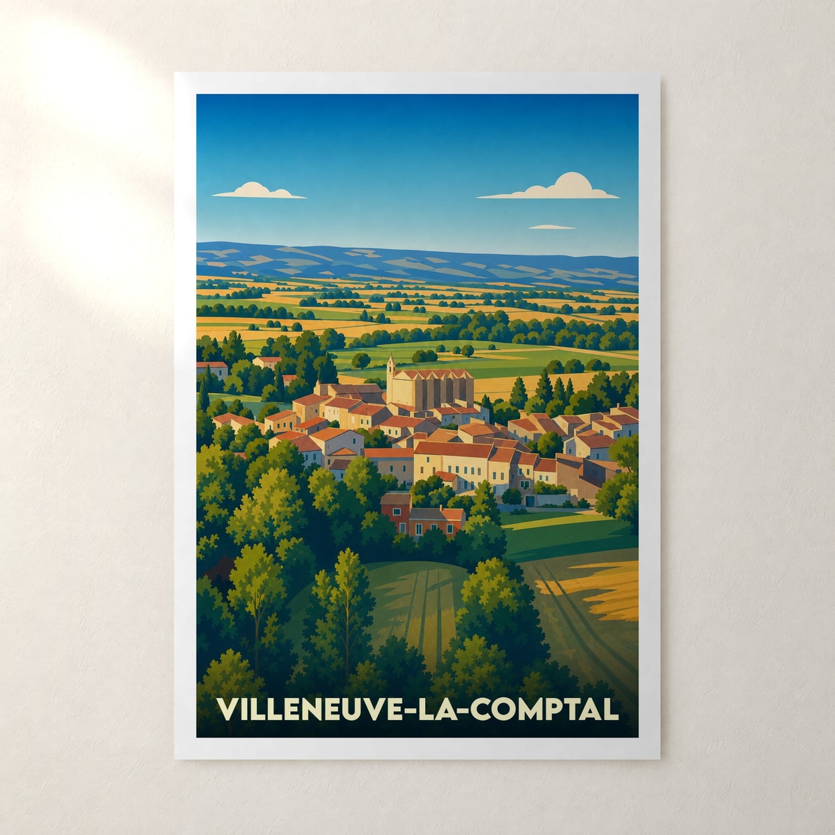 Affiche Villeneuve-la-Comptal – sans cadre, accrochée au mur