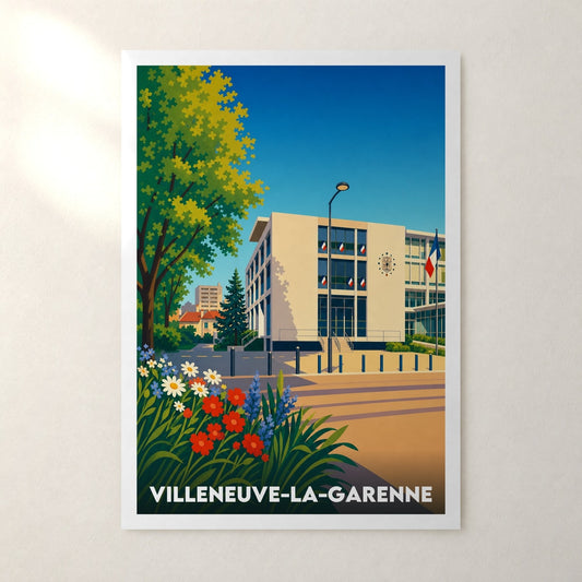 Affiche Villeneuve-la-Garenne – sans cadre, accrochée au mur