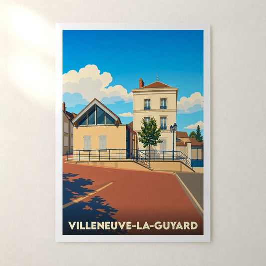 Affiche Villeneuve-la-Guyard – sans cadre, accrochée au mur