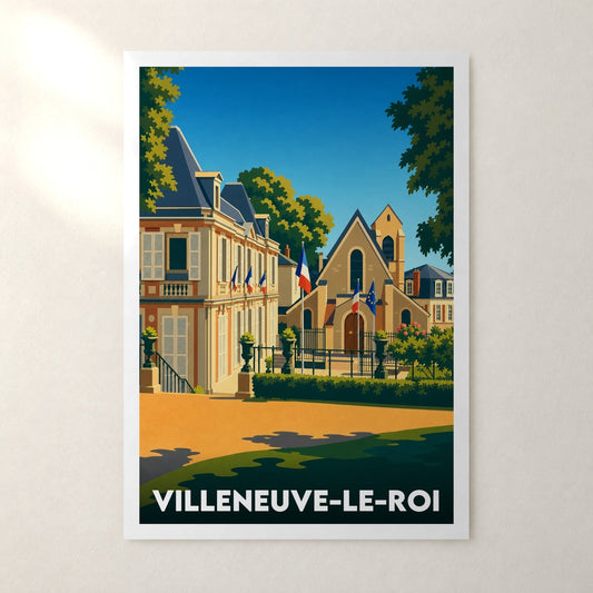 Affiche Villeneuve-le-Roi – sans cadre, accrochée au mur