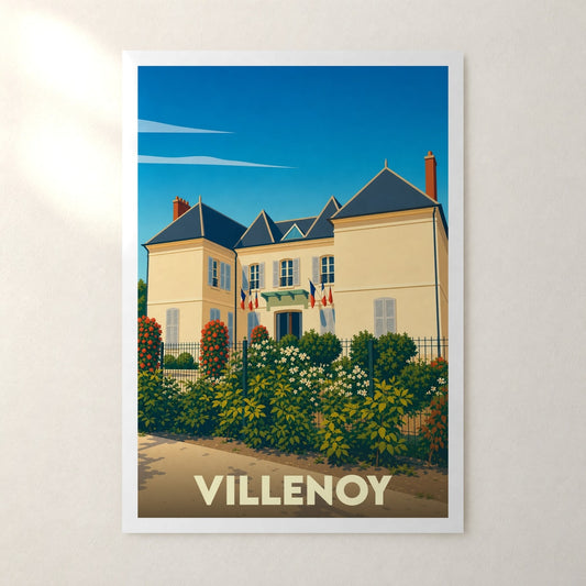 Affiche Villenoy – sans cadre, accrochée au mur