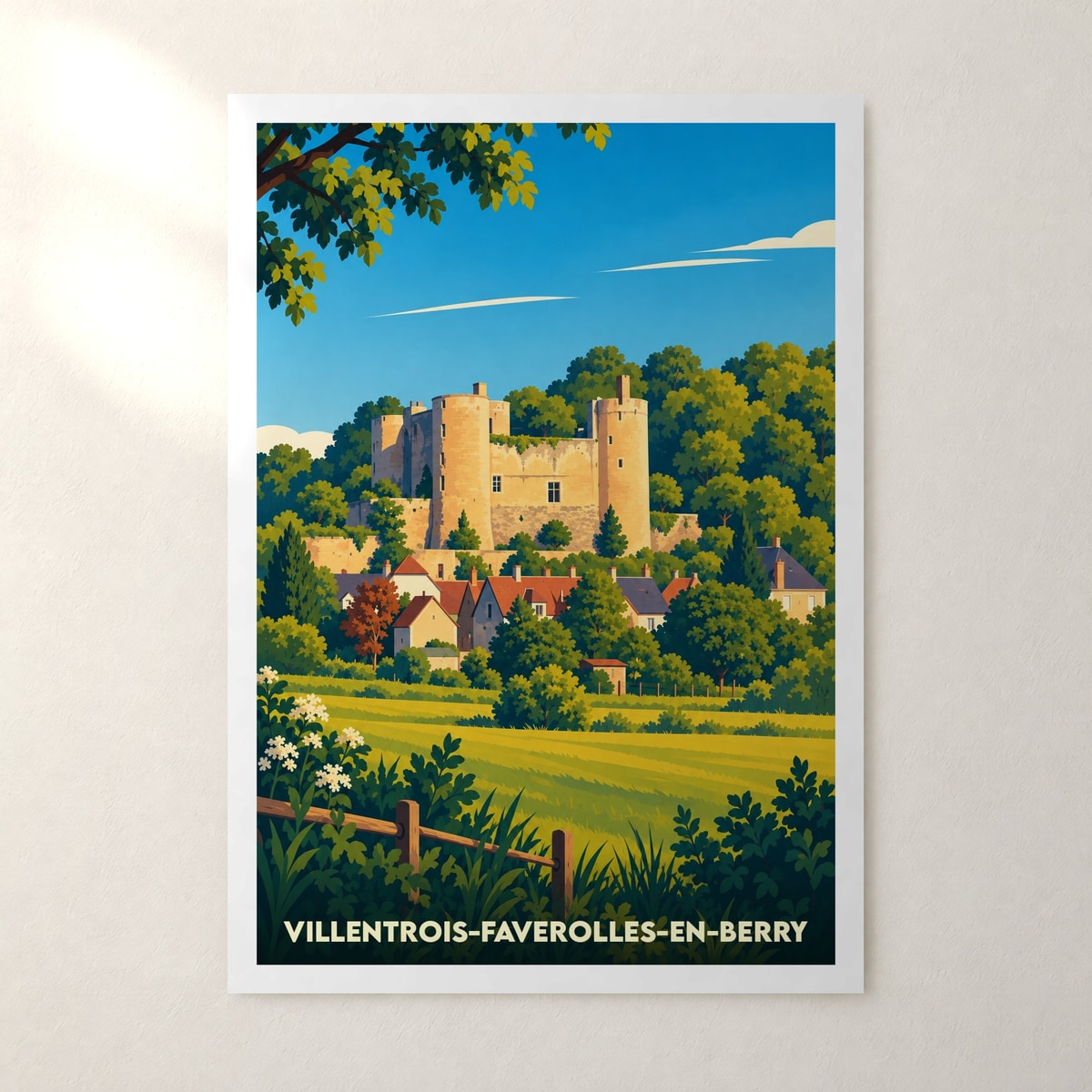 Affiche Villentrois-Faverolles-en-Berry – sans cadre, accrochée au mur