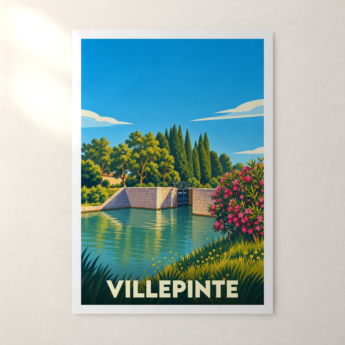 Affiche Villepinte (Aude) – sans cadre, accrochée au mur