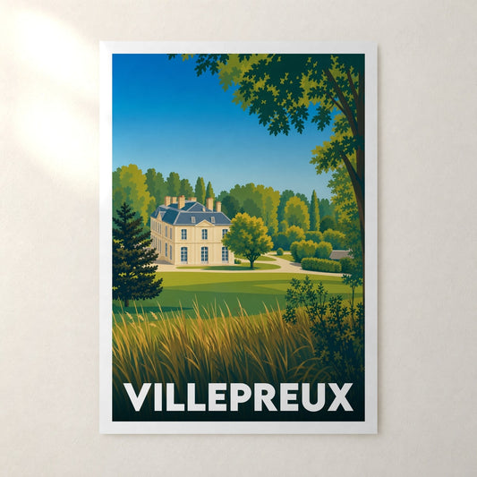 Affiche Villepreux – sans cadre, accrochée au mur