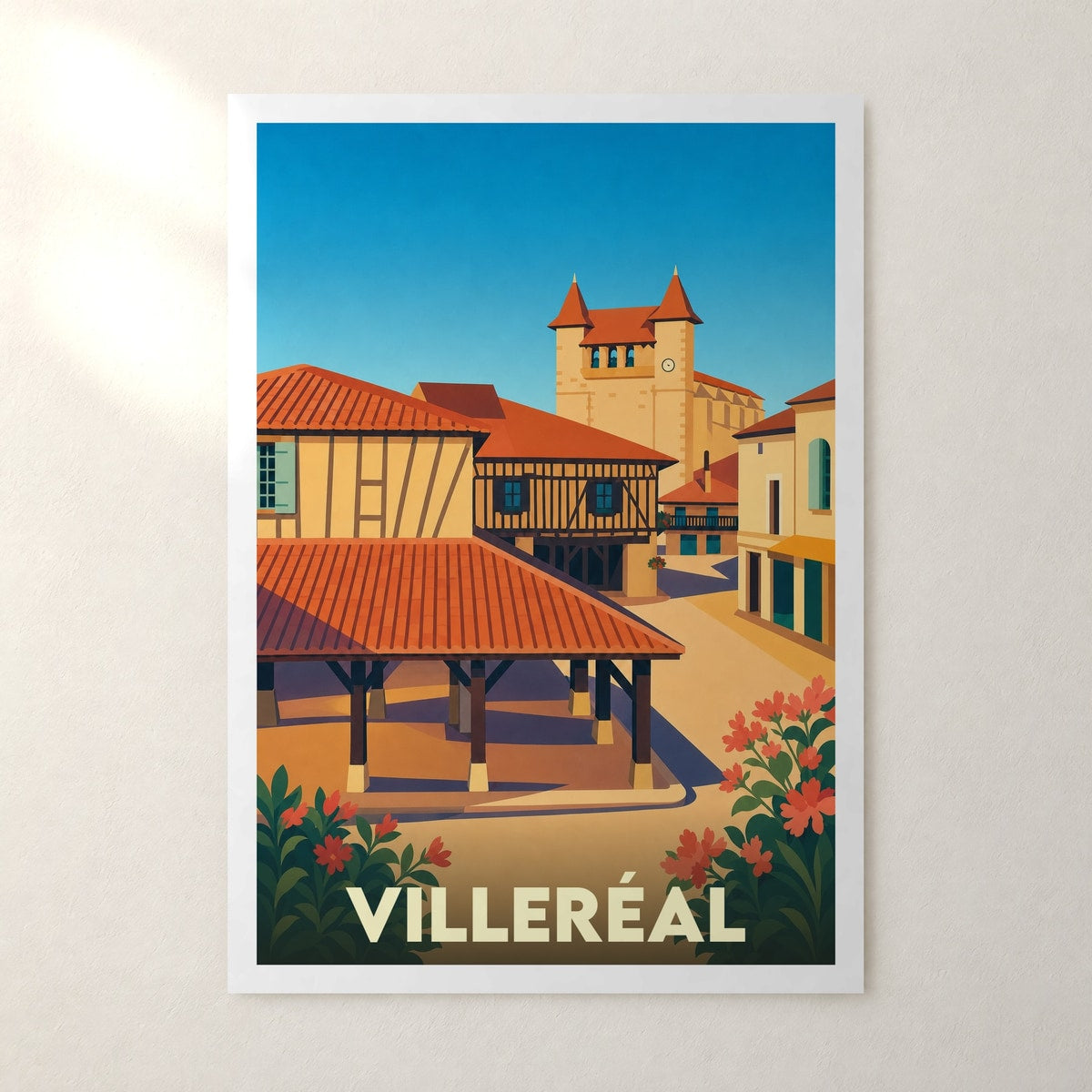 Affiche Villeréal – sans cadre, accrochée au mur