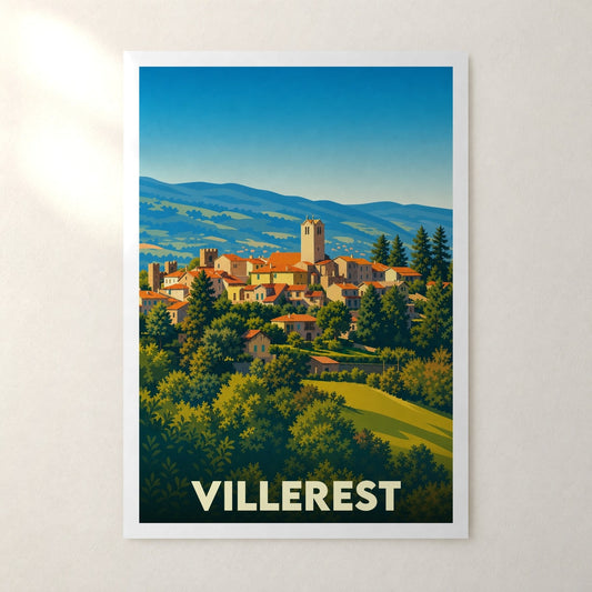 Affiche Villerest – sans cadre, accrochée au mur