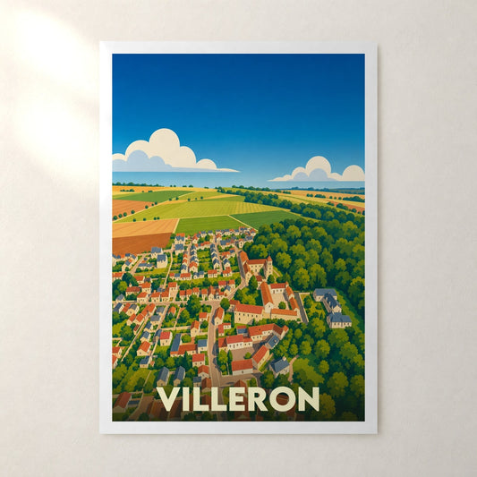 Affiche Villeron – sans cadre, accrochée au mur