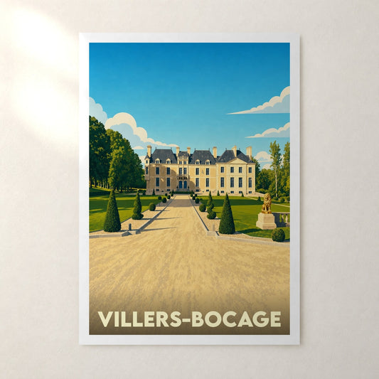 Affiche Villers-Bocage – sans cadre, accrochée au mur