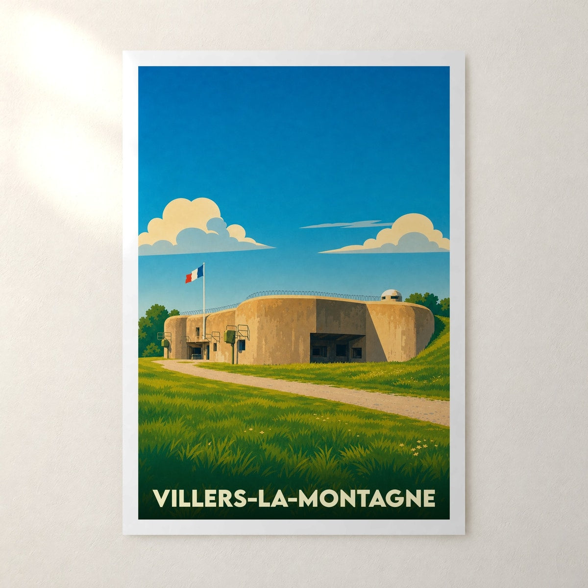 Affiche Villers-la-Montagne – sans cadre, accrochée au mur
