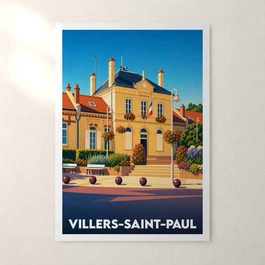 Affiche Villers-Saint-Paul – sans cadre, accrochée au mur