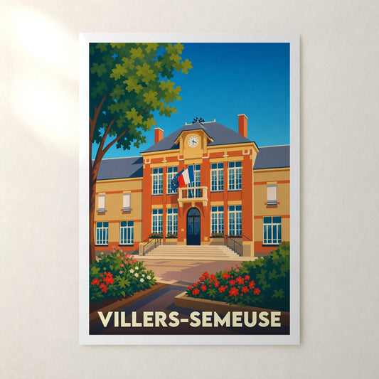 Affiche Villers-Semeuse – sans cadre, accrochée au mur