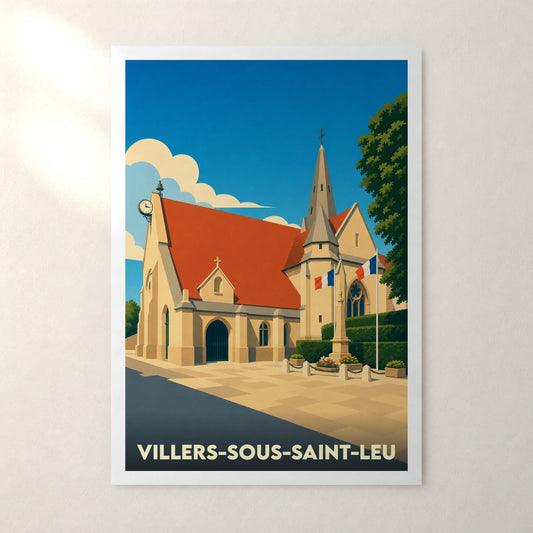 Affiche Villers-sous-Saint-Leu – sans cadre, accrochée au mur
