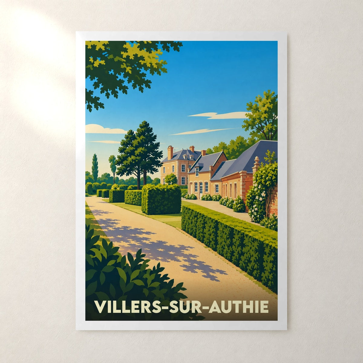 Affiche Villers-sur-Authie – sans cadre, accrochée au mur