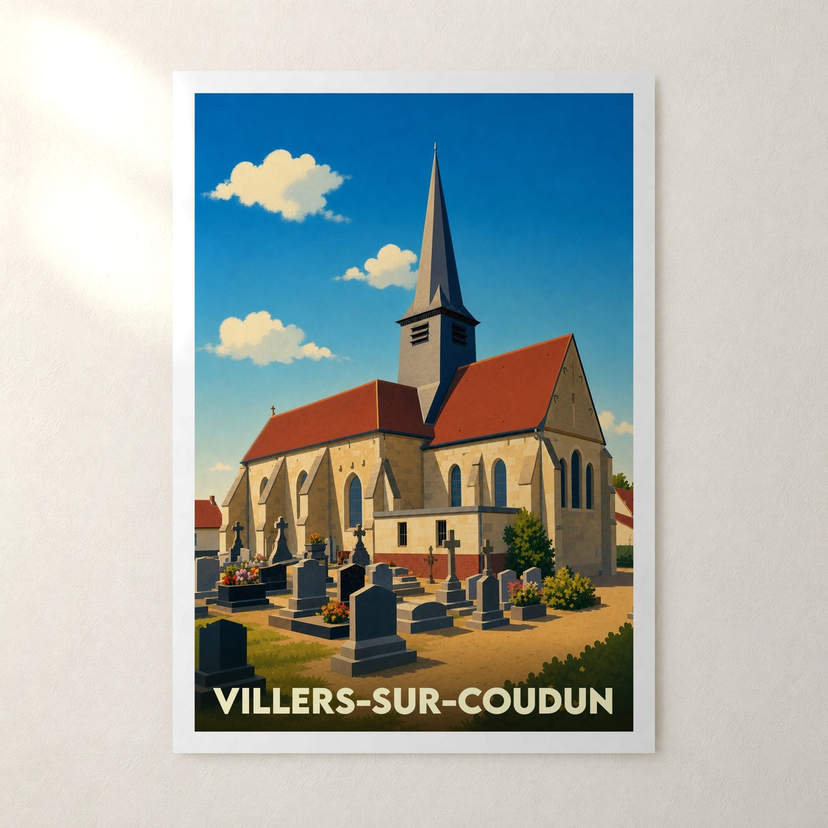 Affiche Villers-sur-Coudun – sans cadre, accrochée au mur
