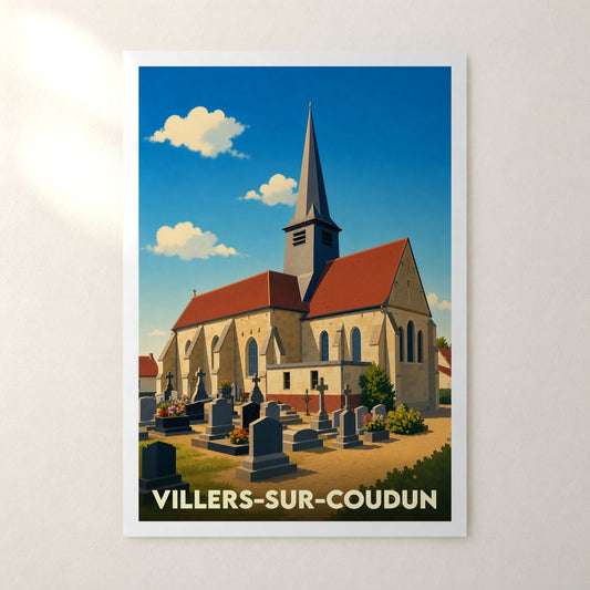 Affiche Villers-sur-Coudun – sans cadre, accrochée au mur