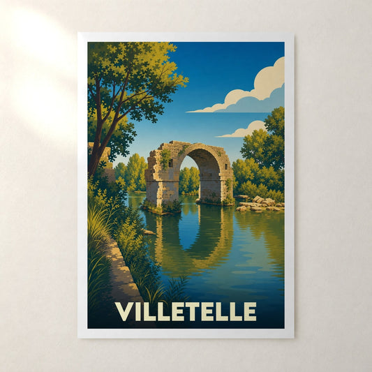 Affiche Villetelle – sans cadre, accrochée au mur