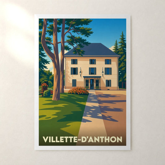 Affiche Villette-d'Anthon – sans cadre, accrochée au mur