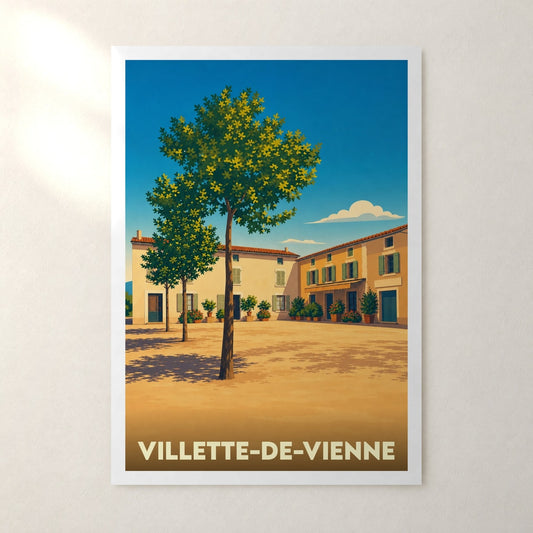 Affiche Villette-de-Vienne – sans cadre, accrochée au mur