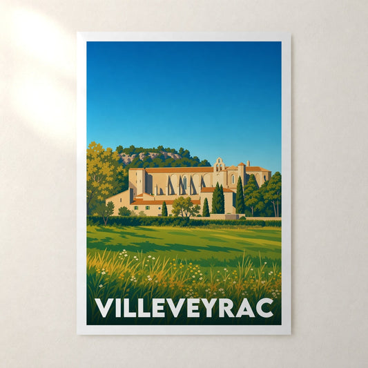 Affiche Villeveyrac – sans cadre, accrochée au mur