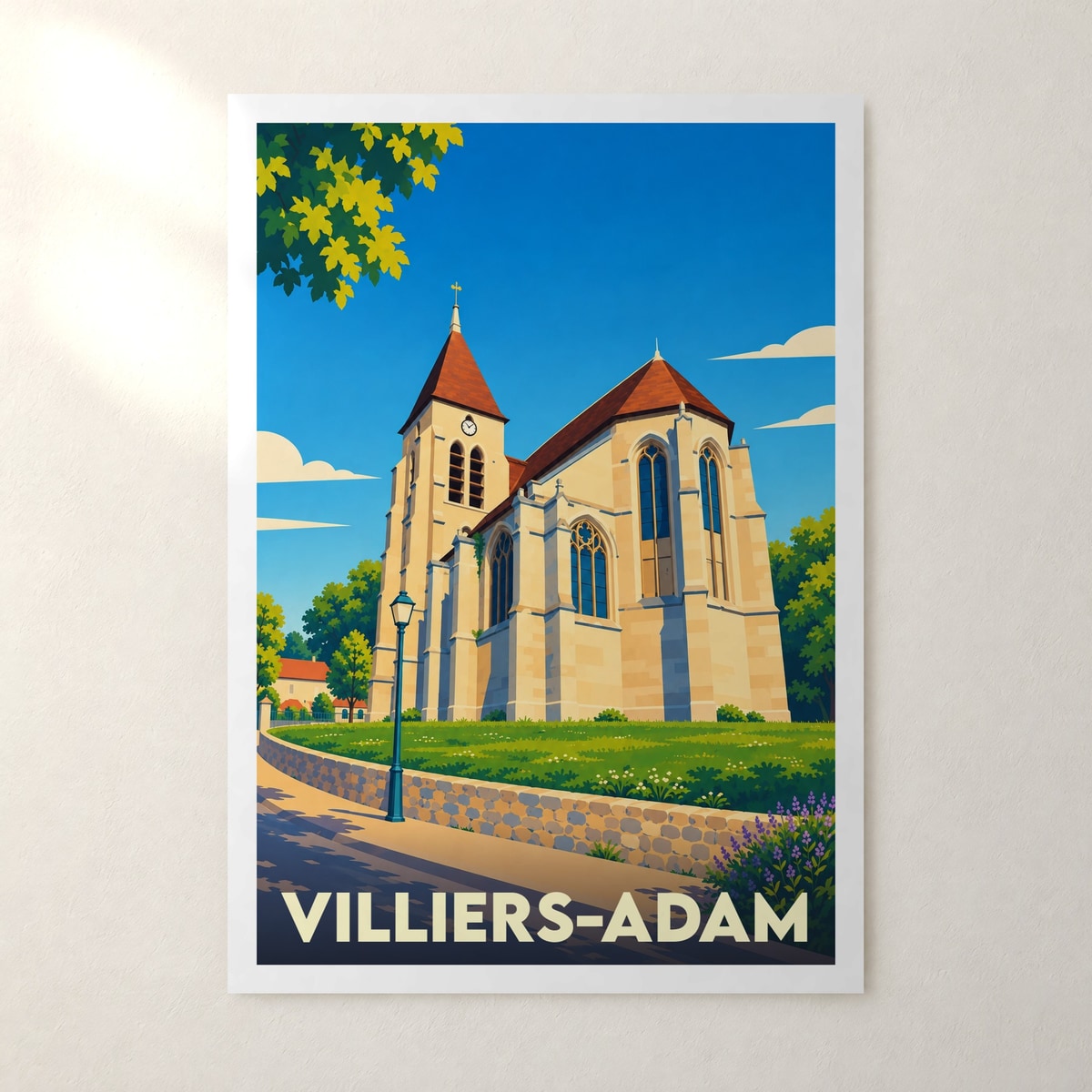 Affiche Villiers-Adam – sans cadre, accrochée au mur