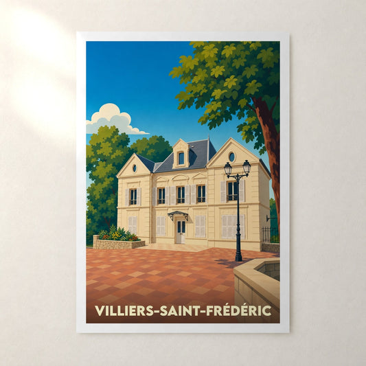 Affiche Villiers-Saint-Frédéric – sans cadre, accrochée au mur